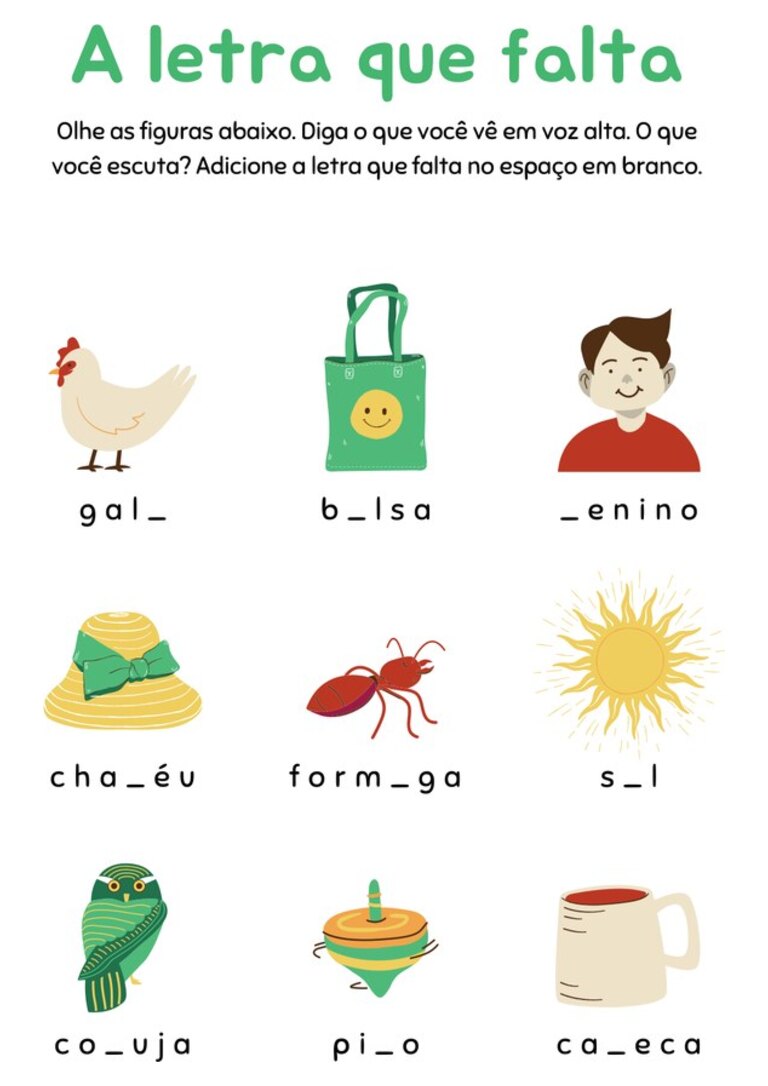 A letra que falta