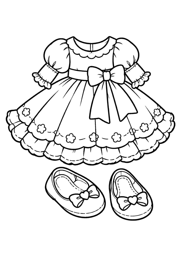 Vestido rodado com sapatilhas