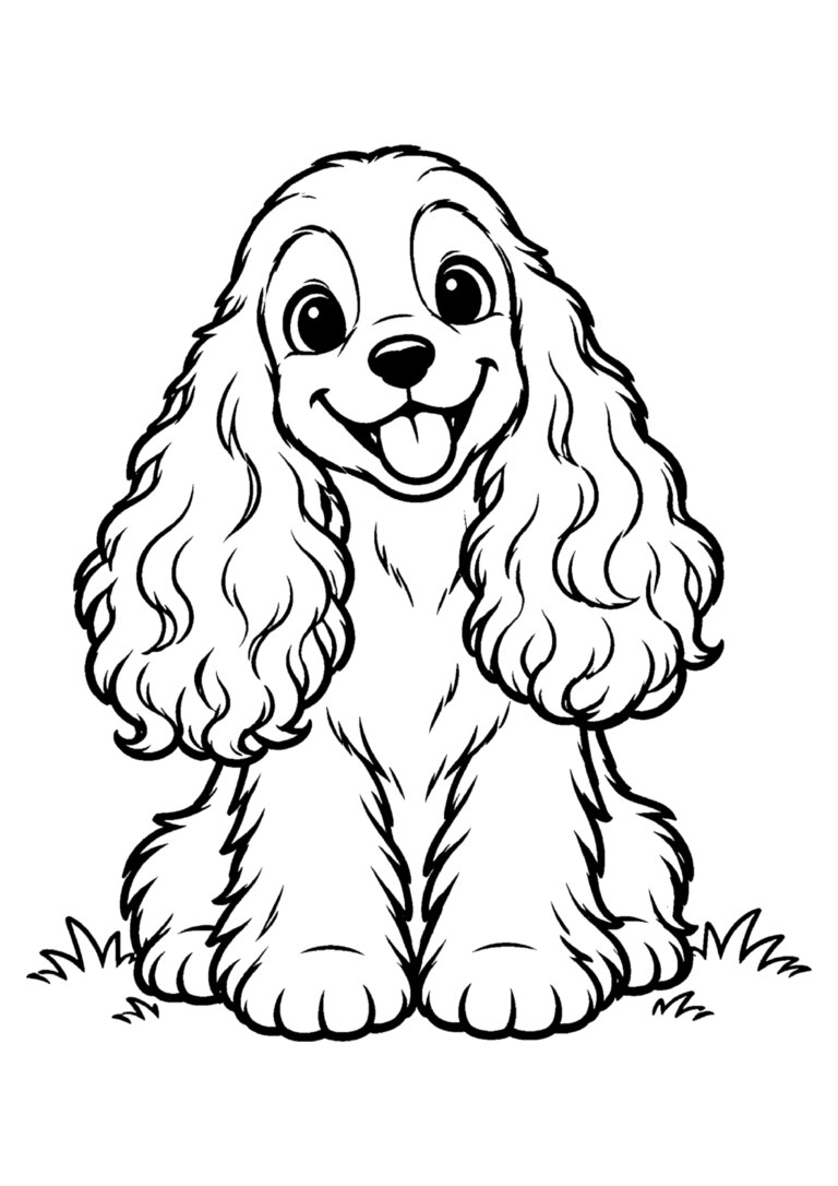 Cocker spaniel de orelhas compridas e cacheadas