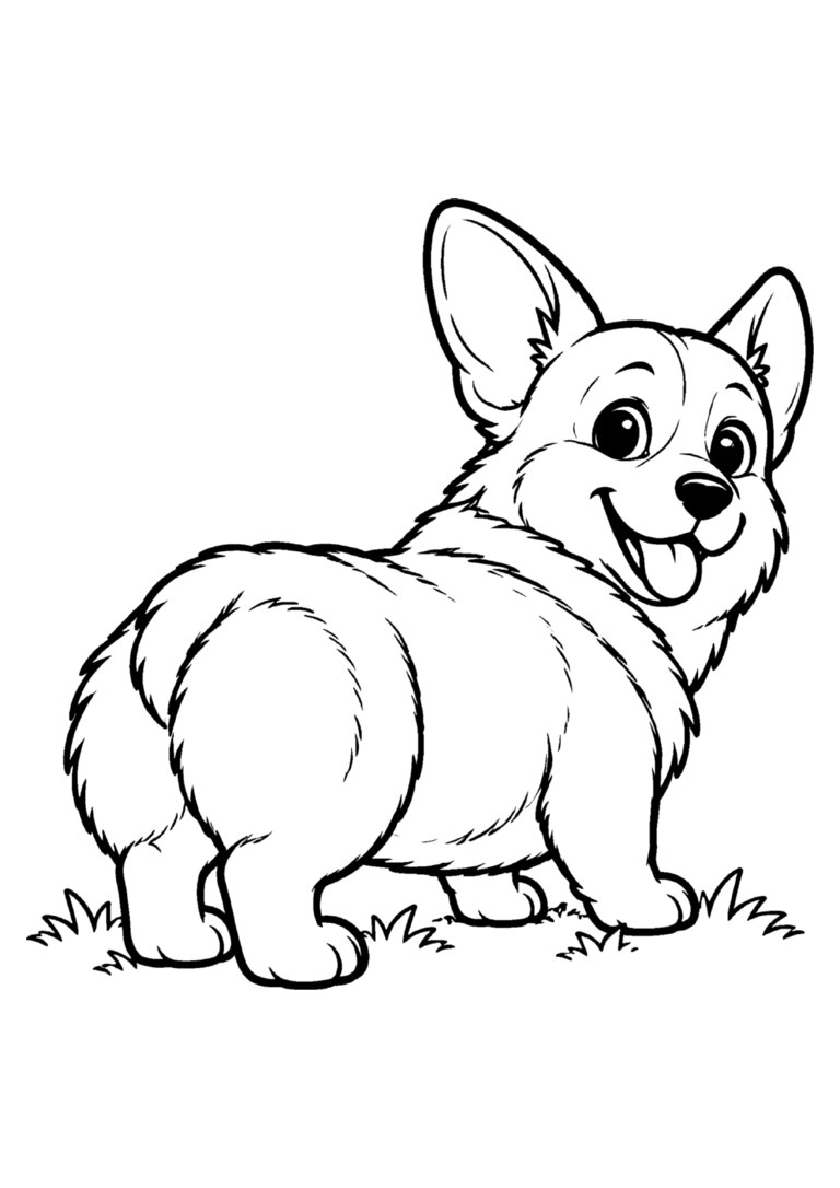 Corgi olhando para trás