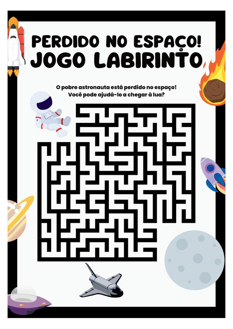 Labirinto do astronauta perdido no espaço