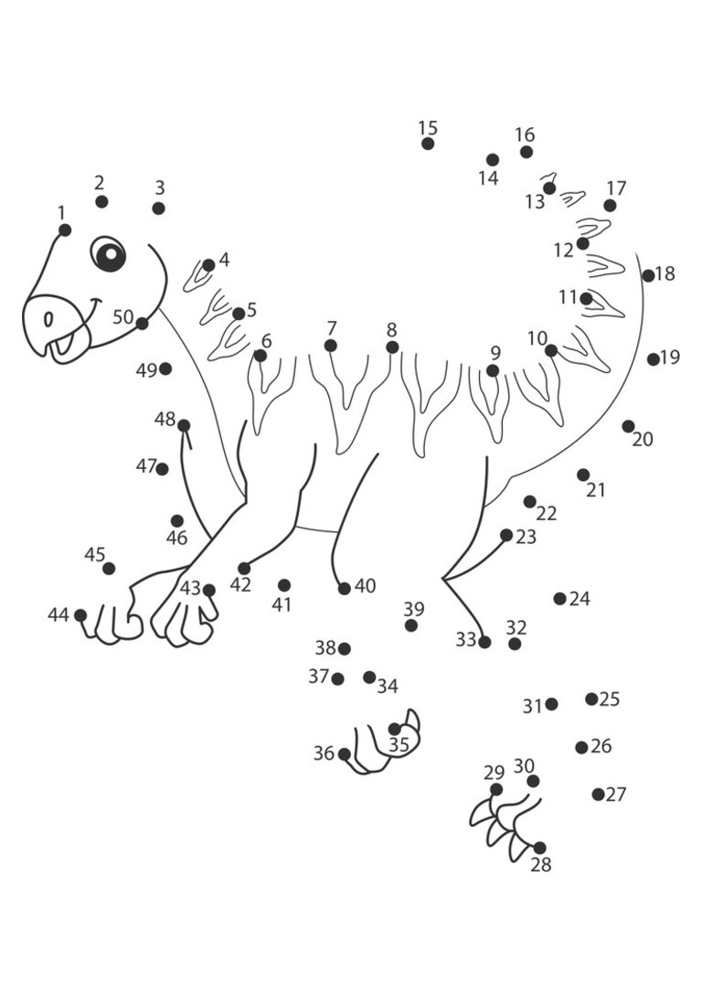 Ligue os pontos: dinossauro com placas nas costas