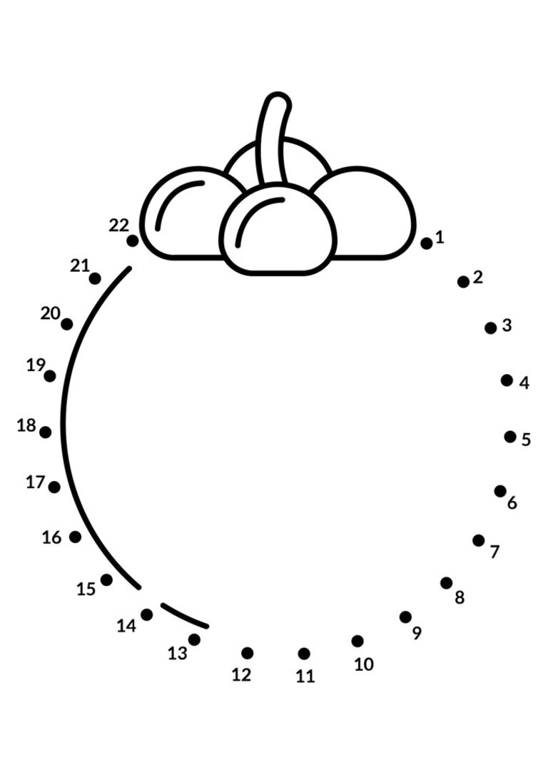 Ligue os pontos: mangostim
