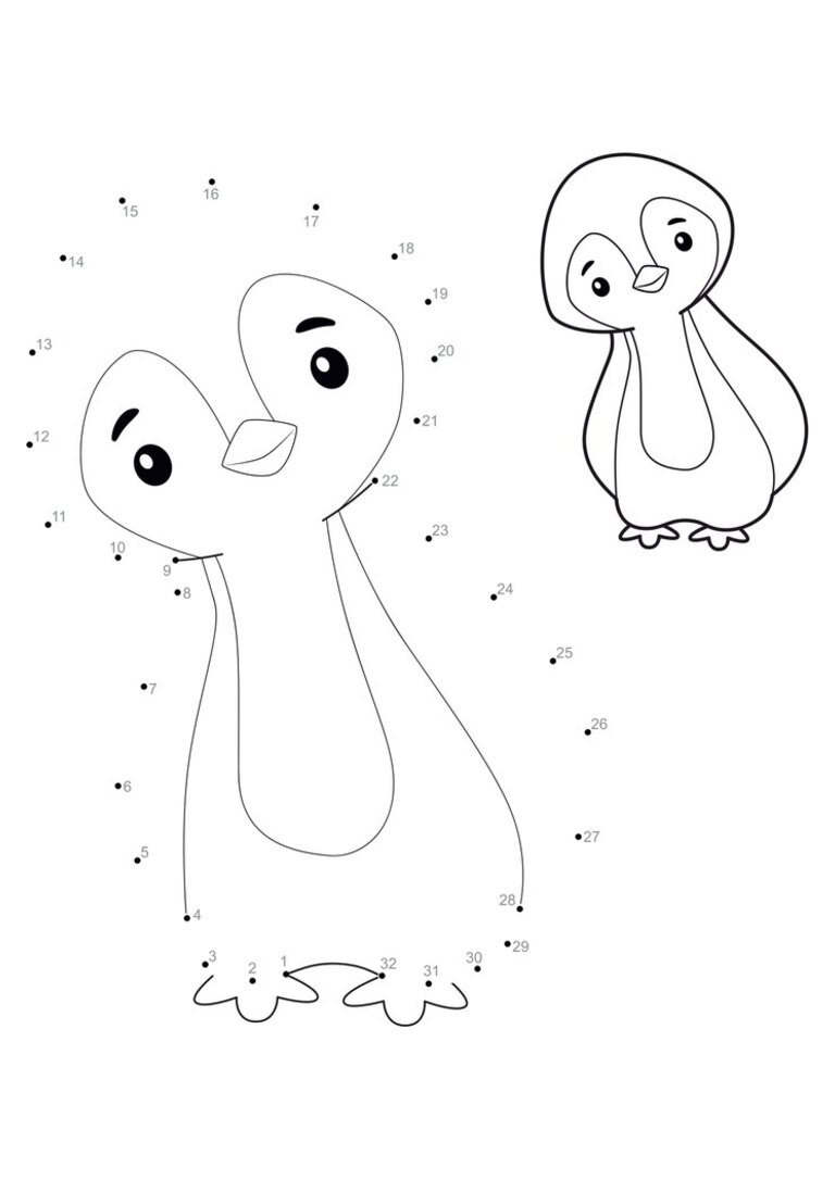 Ligue os pontos: pinguim