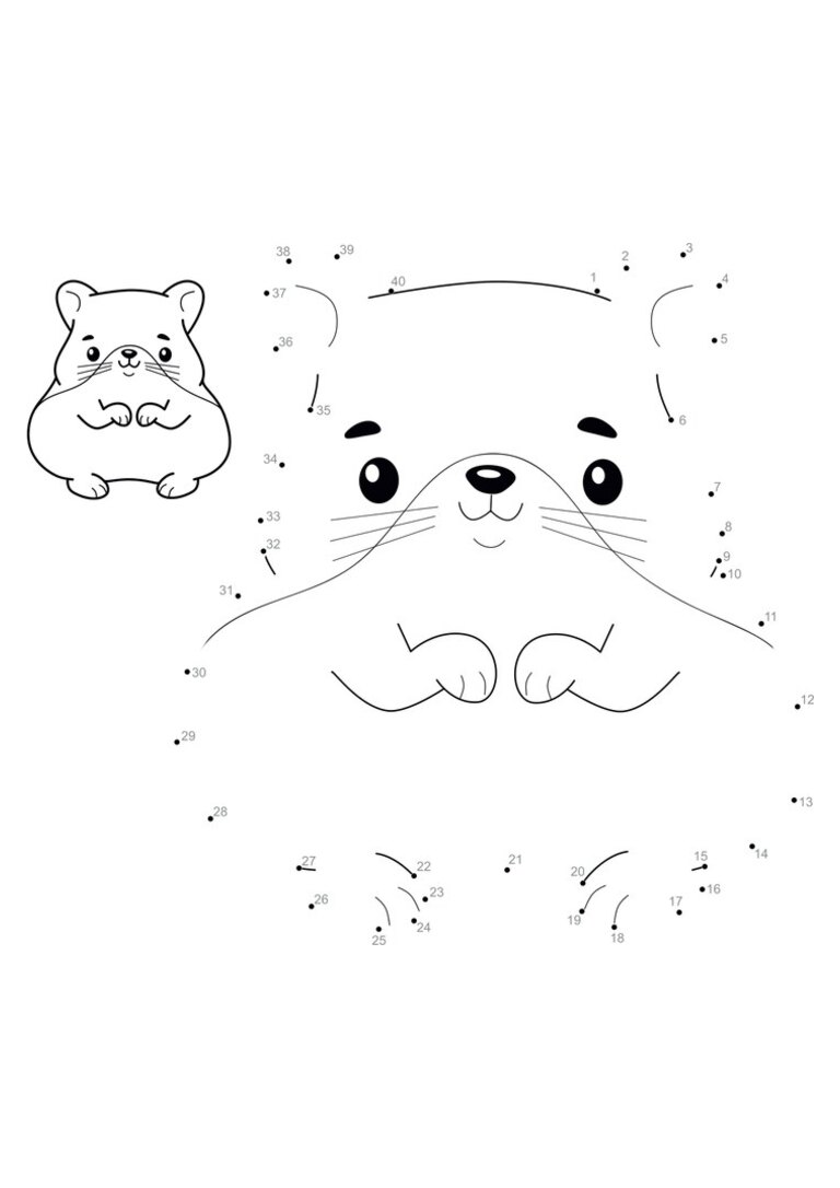 Ligue os pontos: hamster