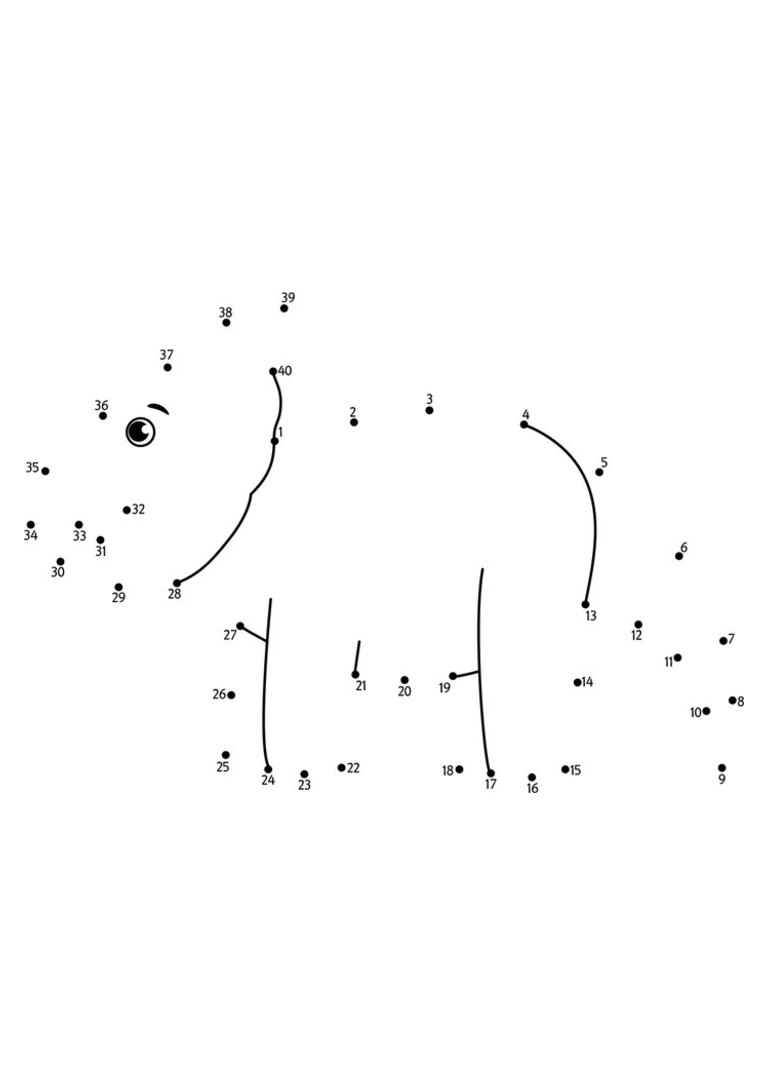 Ligue os pontos: bicho surpresa de quatro patas