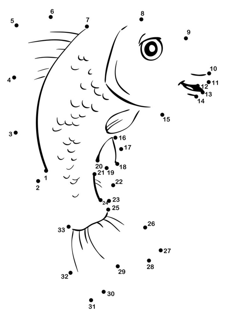 Ligue os pontos: peixe