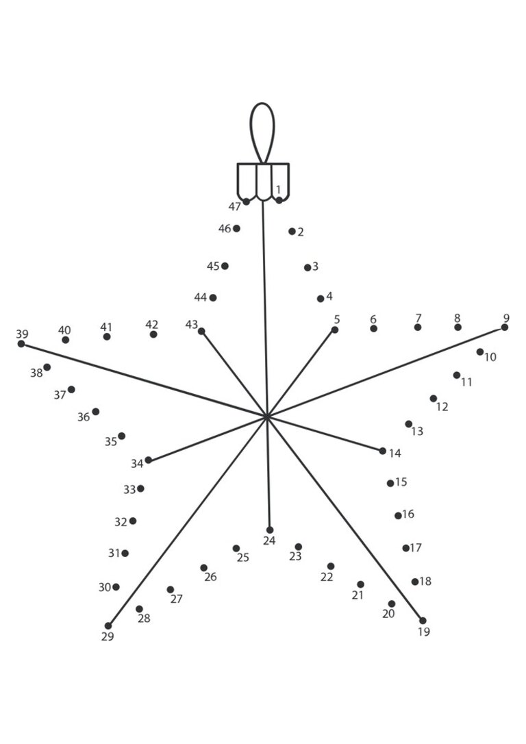 Ligue os pontos: estrela de Natal
