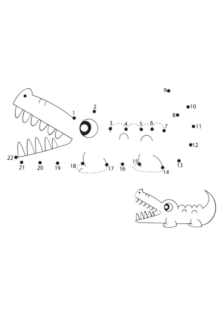 Ligue os pontos: crocodilo