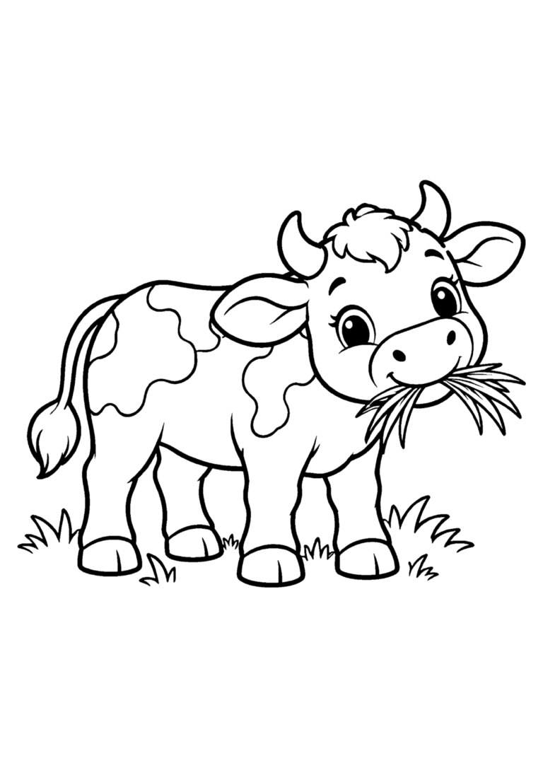 Vaca comendo capim