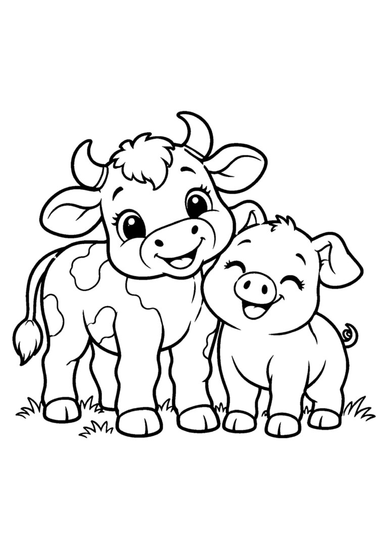 Vaca e porquinho amigos